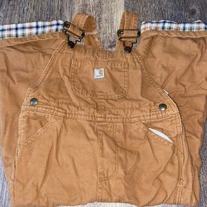 Carhartt lined bib overalls.